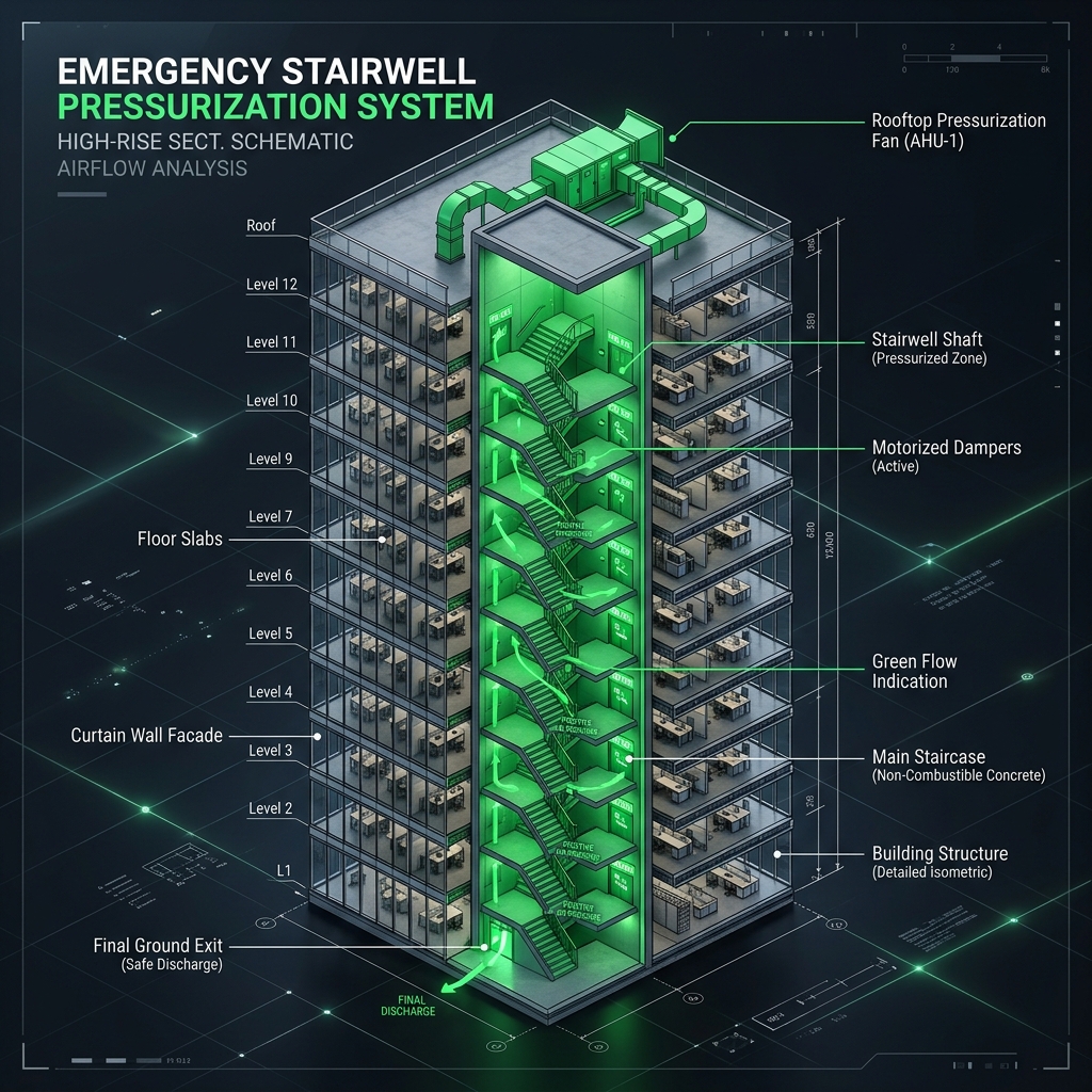 Pressurização de Escadas de Emergência